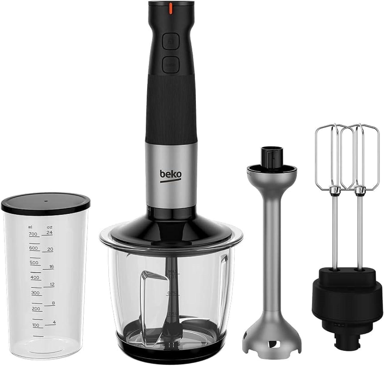 Beko Hand Blender 0.7L 750W 12 Speeds Turbo 4 Blades Black